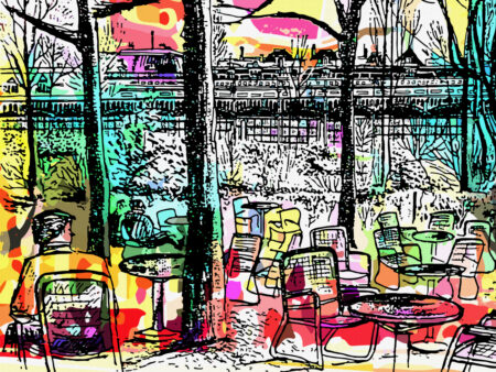 Colourful Terrace nr1 - Unique Artwork on Acoustic Panel