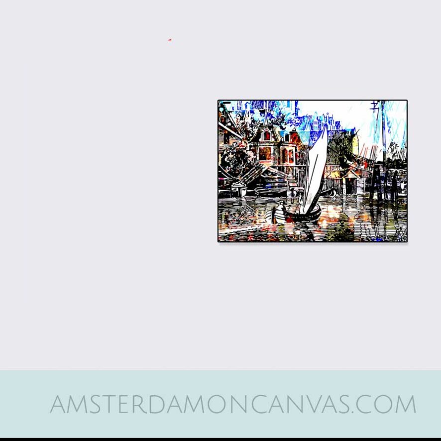 Unique Artwork on Acoustic Panel - Also for smaller walls and rooms, our Amsterdam Art helps you improve the visual and sound quality of your living or working space