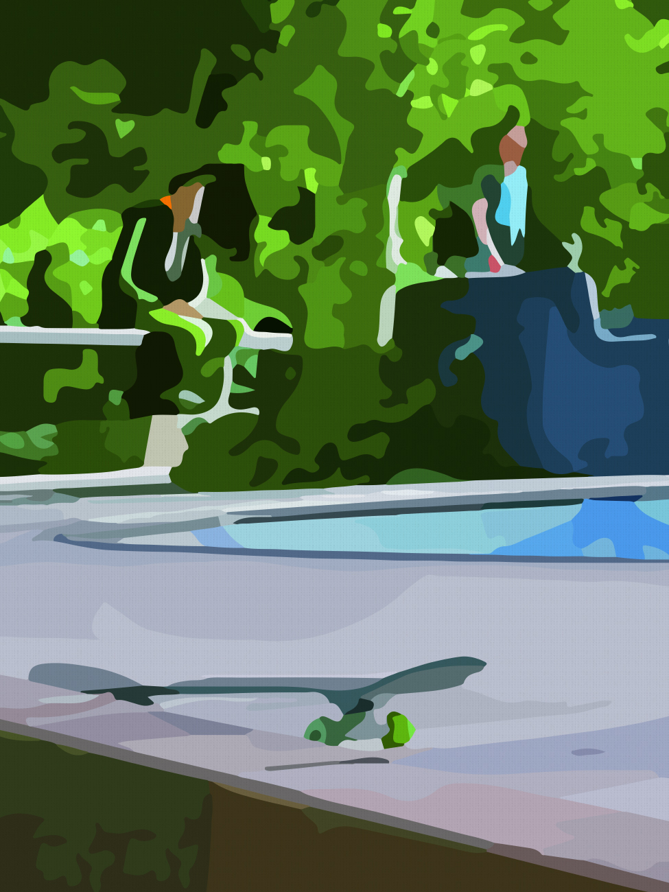 The pool - Artwork of amsterdamoncanvas.com